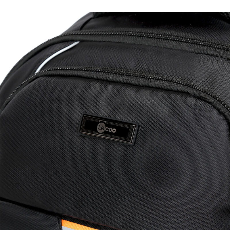 Lecoo BG03 17 inç Laptop Bölmeli Çok Fonksiyonlu 3 Katmanlı Suya Dayanıklı Sırt Çantası Siyah