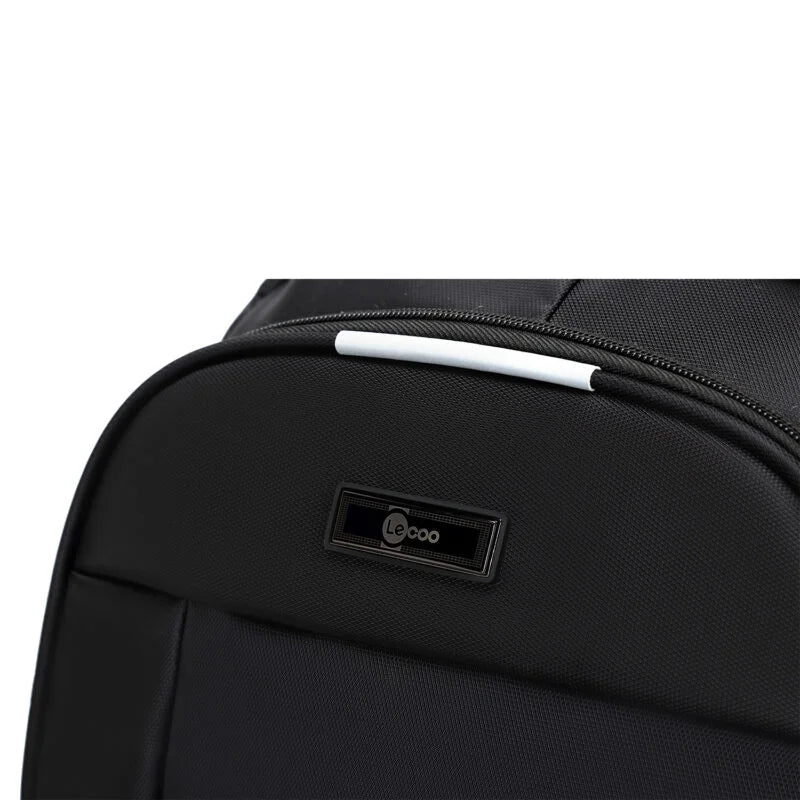 Lecoo BG04 17 inç Laptop Bölmeli Çok Fonksiyonlu 3 Katmanlı Suya Dayanıklı Sırt Çantası Siyah