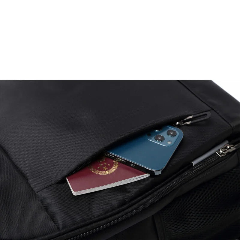 Lecoo BG04 17 inç Laptop Bölmeli Çok Fonksiyonlu 3 Katmanlı Suya Dayanıklı Sırt Çantası Siyah