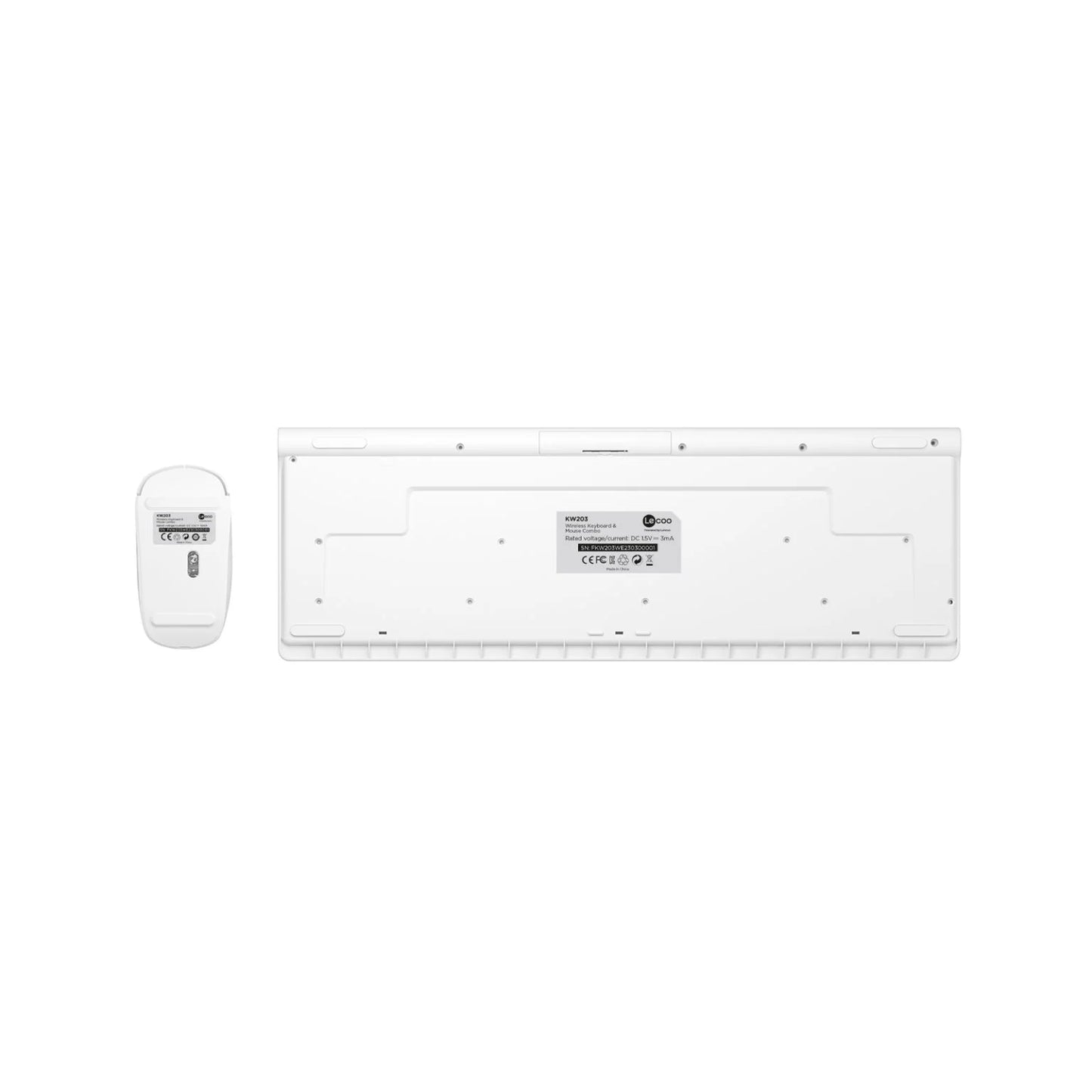 Lecoo KW203 Kablosuz Türkçe Q Klavye & Mouse Set Beyaz