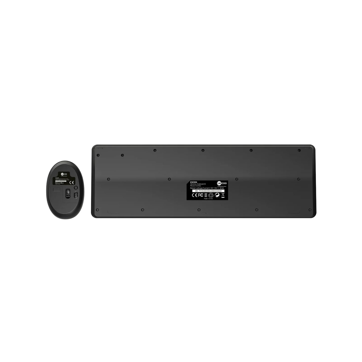 Lecoo KW204 Kablosuz Türkçe Q Klavye & Mouse Set Siyah