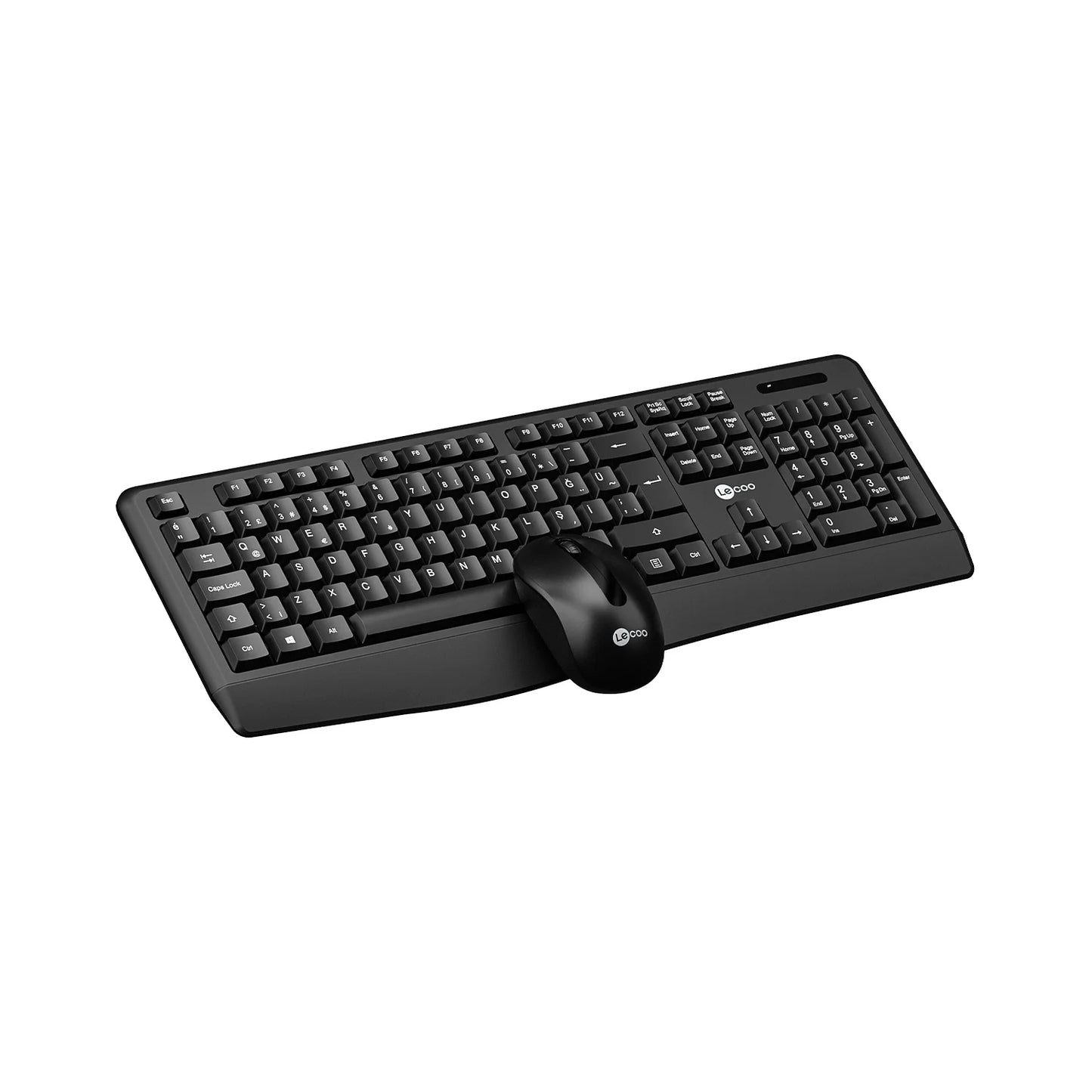 Lecoo KW211 Kablosuz Türkçe Q Klavye & Mouse Set Siyah
