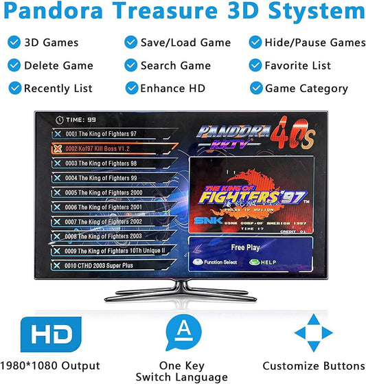 Pandora 3D Oyunlu Ev Tipi Retro Atari