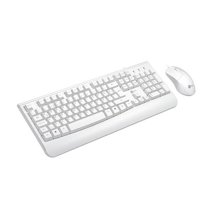 Lecoo CM105 USB Kablolu Türkçe Q Klavye & Mouse Set Beyaz