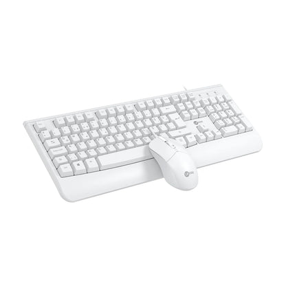 Lecoo CM105 USB Kablolu Türkçe Q Klavye & Mouse Set Beyaz
