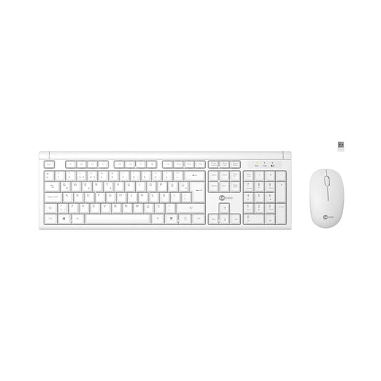 Lecoo KW200 Kablosuz Türkçe Q Klavye & Mouse Set Beyaz