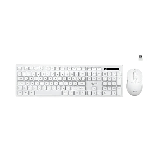 Lecoo KW201 Kablosuz Türkçe Q Klavye & Mouse Set Beyaz