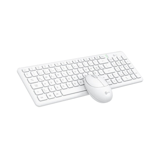 Lecoo KW204 Kablosuz Türkçe Q Klavye & Mouse Set Beyaz